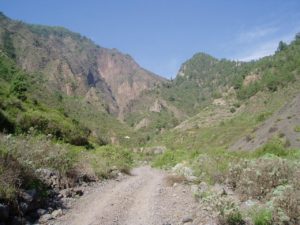 Barranco de Badajoz. Pista acceso al cauce