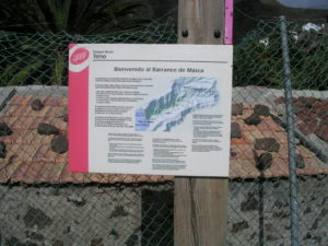 Cartel Sendero - Barranco de Masca
