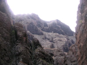 Altas paredes verticales Barranco de Masca