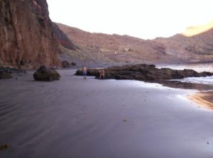 Playa Zápata hacia Antequera con marea baja