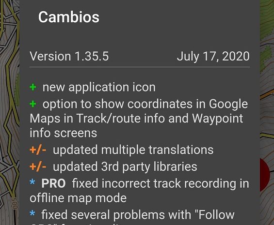 Actualización GPX Viewer 1.35.5